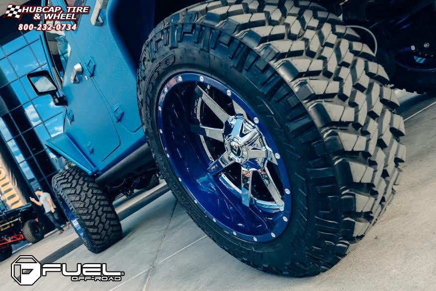 vehicle gallery/jeep wrangler fuel maverick d260 0X0  Chrome with Gloss Black Lip wheels and rims
